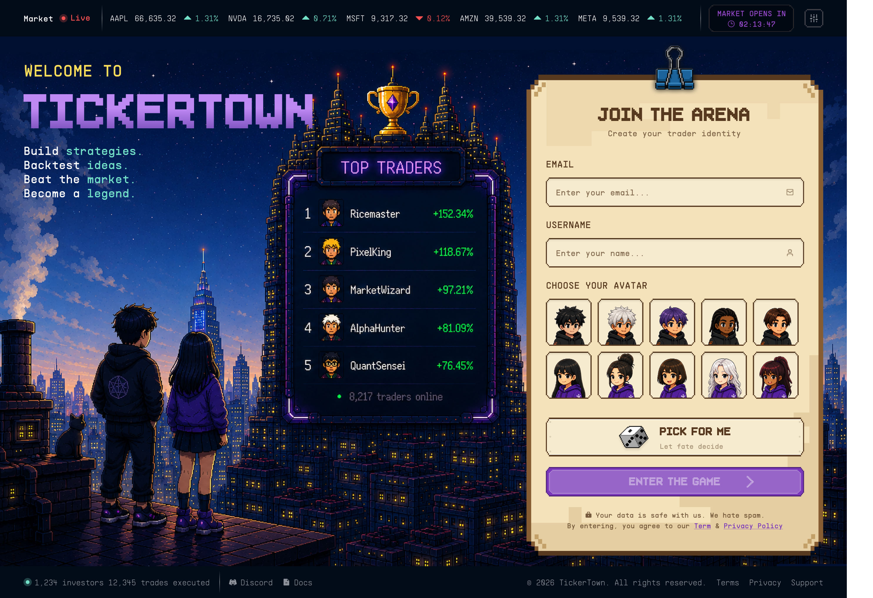TickerTown private beta preview